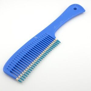 VTG Unbreakable Volume Comb Twice Dipped Wide Tooth 80-90s Blue USA made